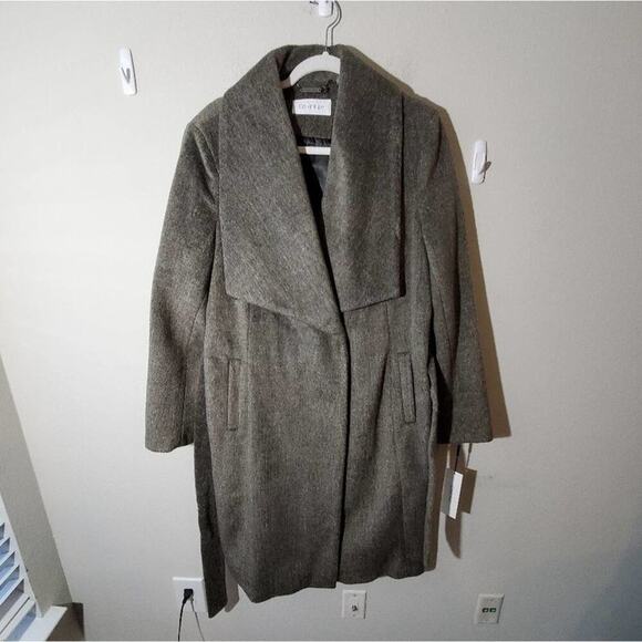 CALVIN klein Wool Blend Shawl Collar Belted Coat plus size 14 - Picture 4 of 13